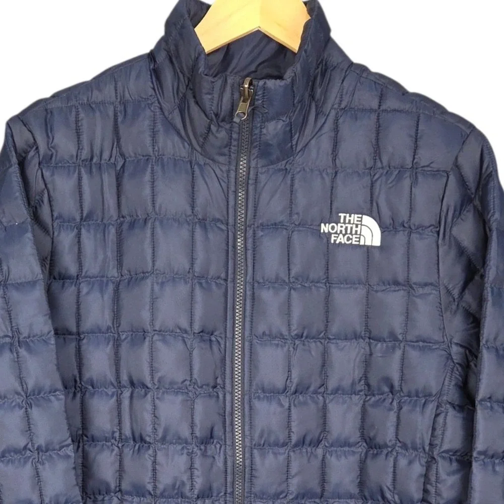 The North Face ThermoBall Jacket Mens Small Blue Insulated Puffer Full Zip New‎
